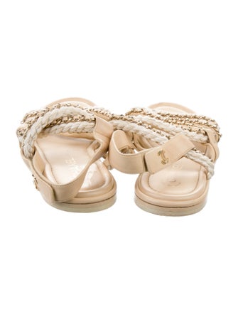 Chanel 2022 Interlocking CC Logo Gladiator Sandals