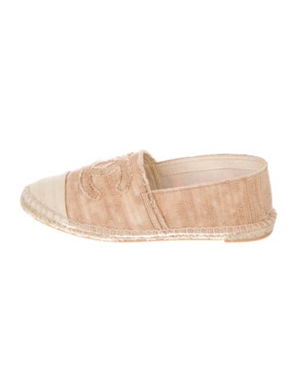 Chanel Interlocking CC Logo Canvas Espadrilles