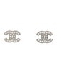 Chanel Strass CC Stud Earrings
