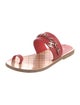 Chanel Interlocking CC Logo Leather Slides