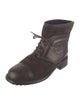 Chanel Interlocking CC Logo Calfskin Combat Boots