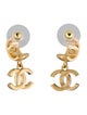 Chanel 2024 Strass CC Drop Earrings