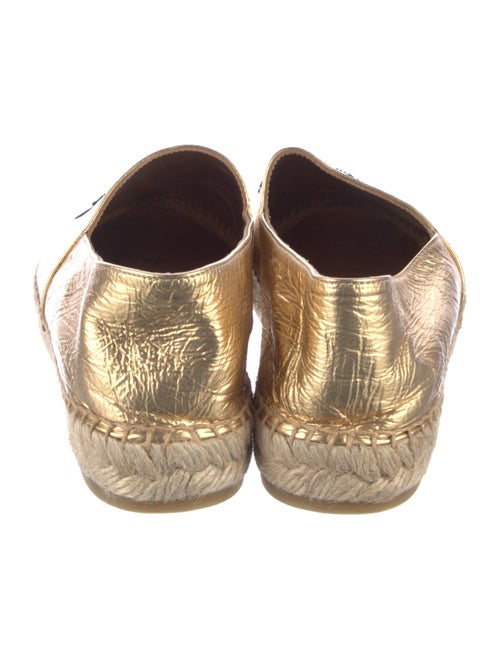 Chanel Interlocking CC Logo Leather Espadrilles