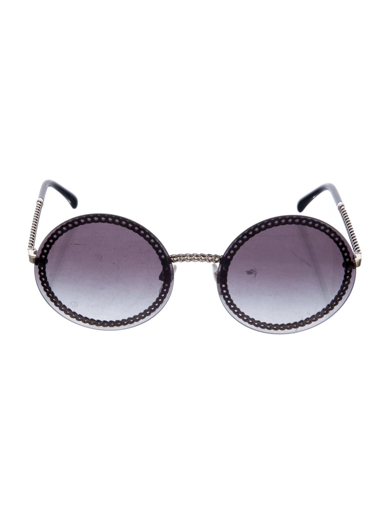 Chanel Interlocking CC Logo Round Sunglasses