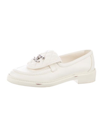 Chanel Interlocking CC Logo Lambskin Loafers