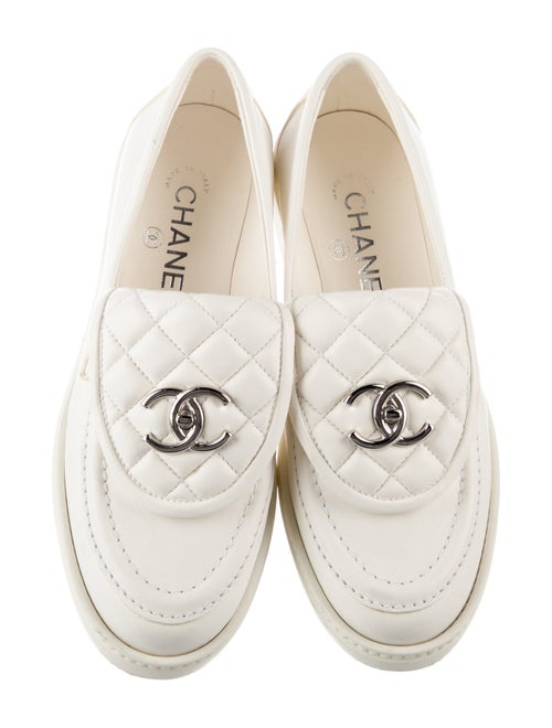 Chanel Interlocking CC Logo Lambskin Loafers