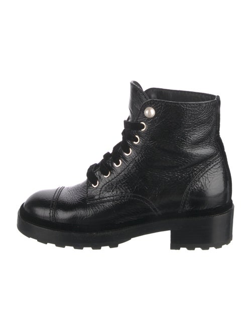 Chanel 2021 Interlocking CC Logo Combat Boots