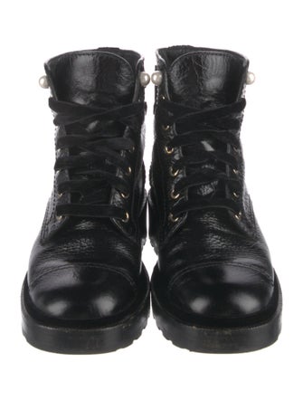 Chanel 2021 Interlocking CC Logo Combat Boots