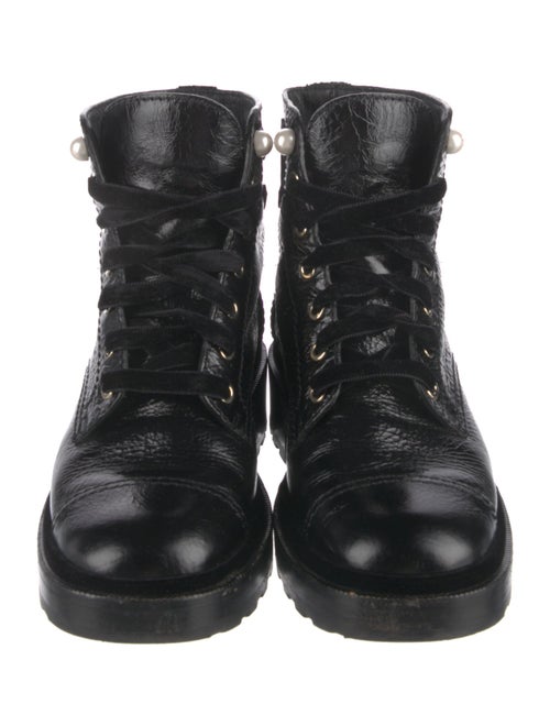 Chanel 2021 Interlocking CC Logo Combat Boots