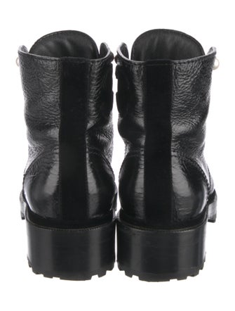 Chanel 2021 Interlocking CC Logo Combat Boots