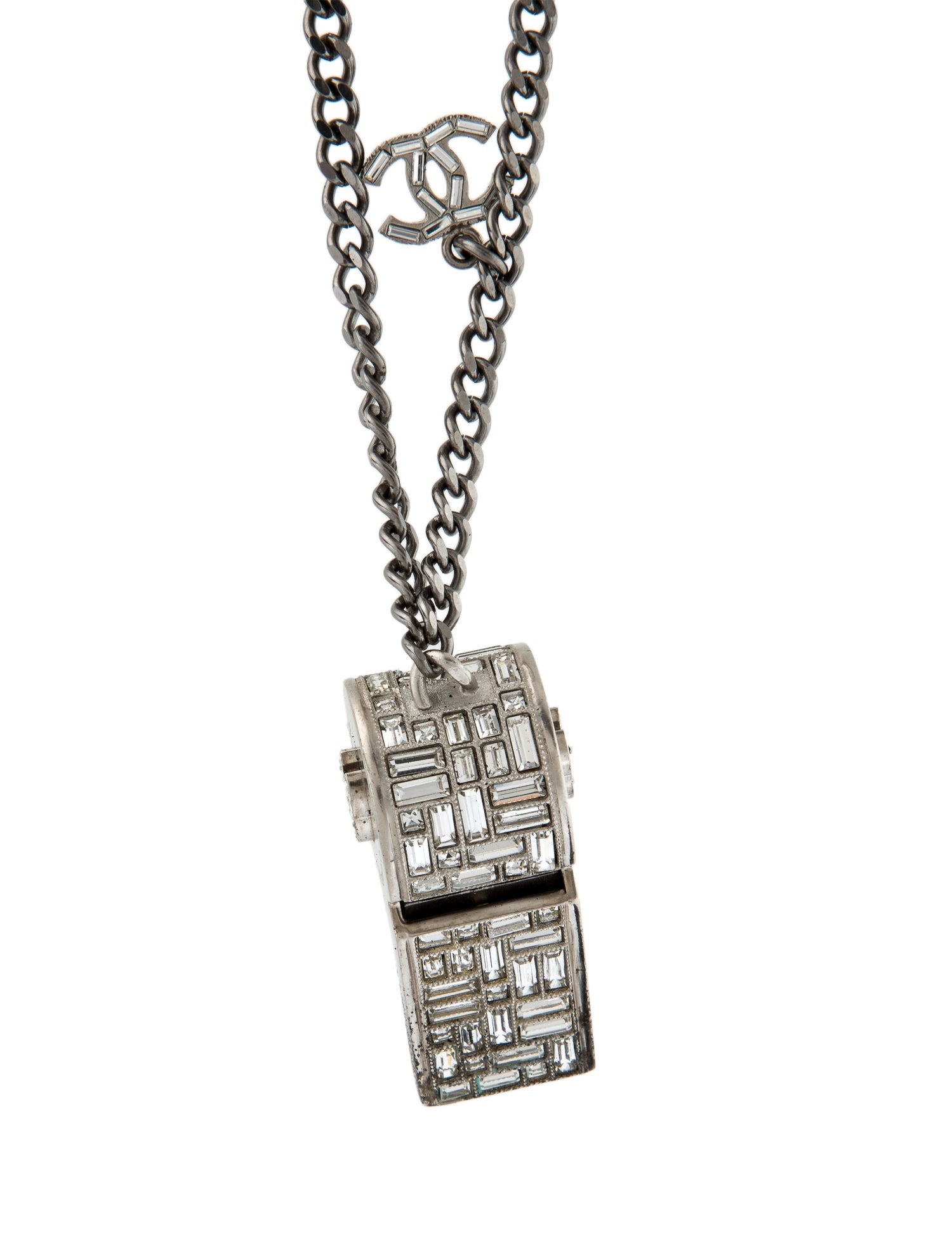Chanel Strass CC Whistle Pendant Necklace
