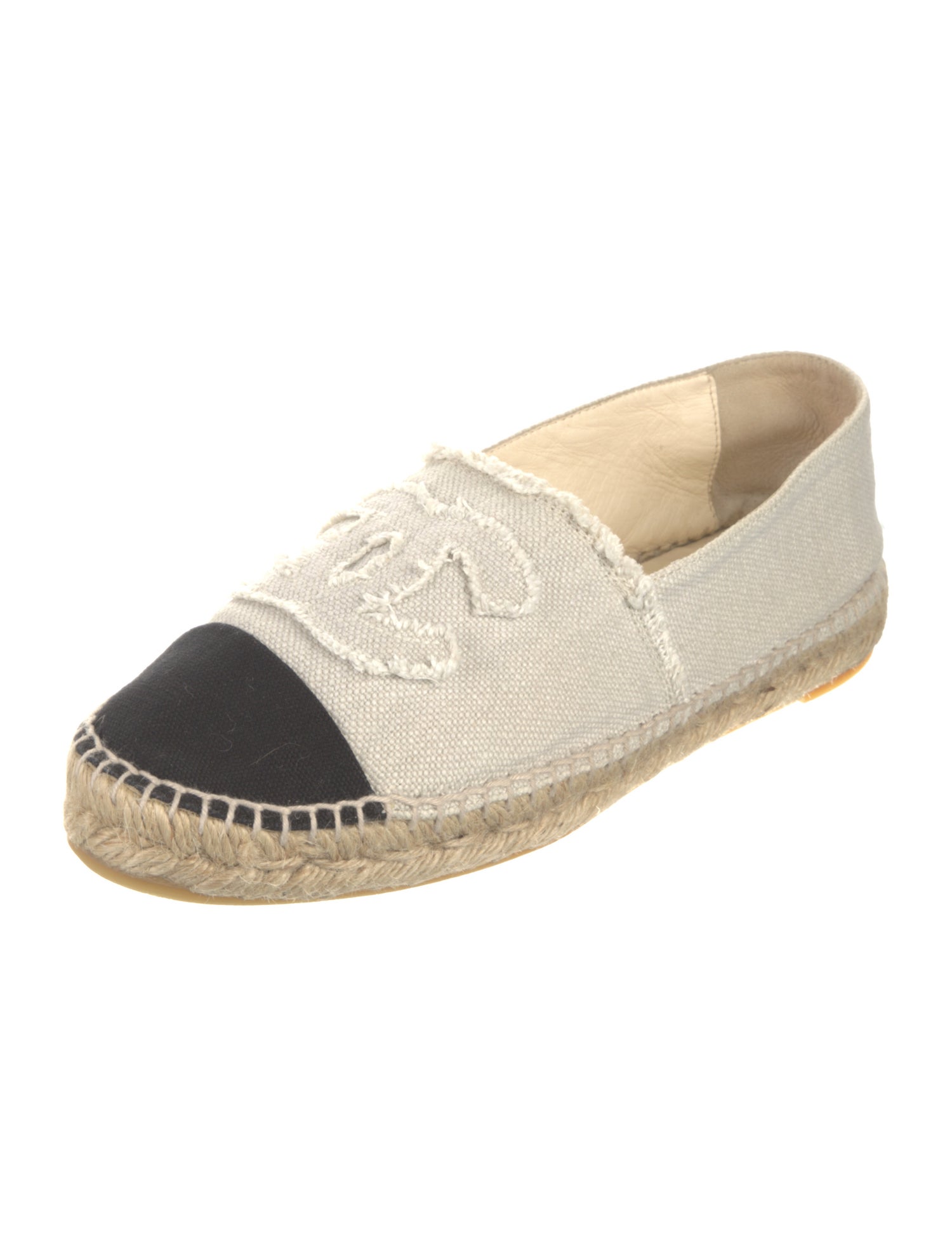 Chanel Interlocking CC Logo Canvas Espadrilles