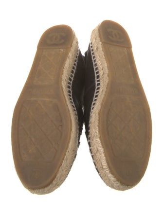 Chanel Interlocking CC Logo Satin Espadrilles