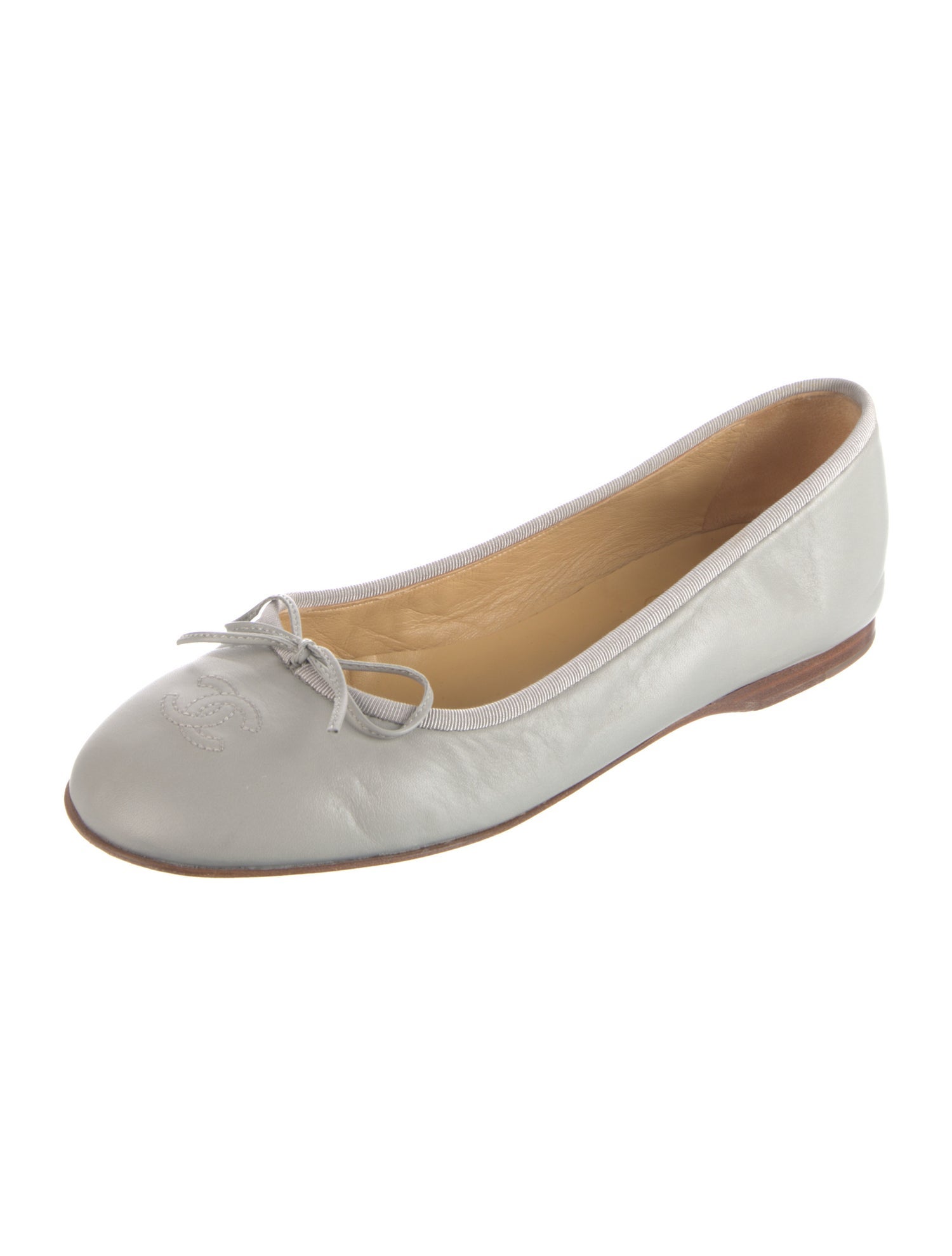 Chanel 2003 Interlocking CC Logo Ballet Flats