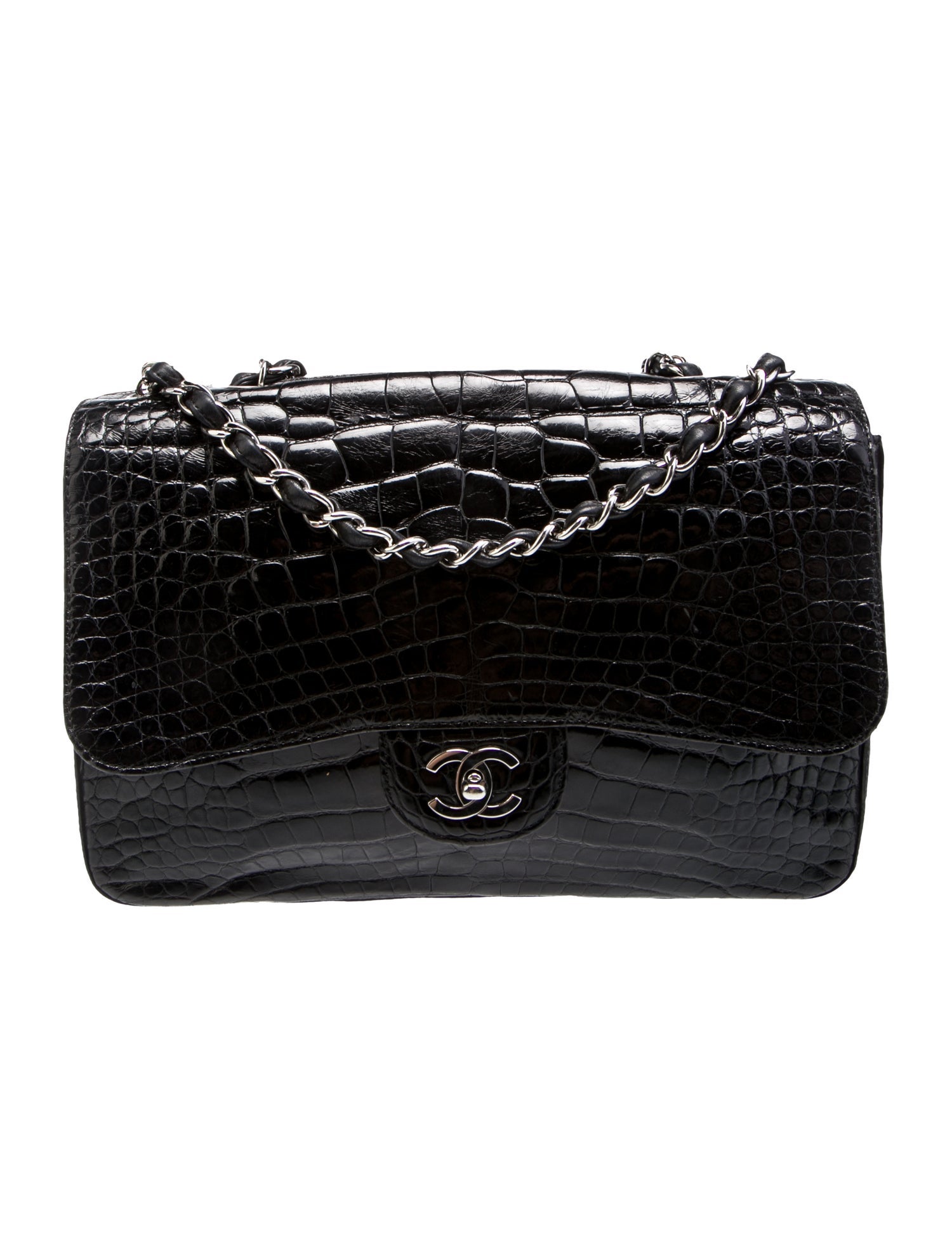 Chanel Classic Alligator Jumbo Double Flap Bag