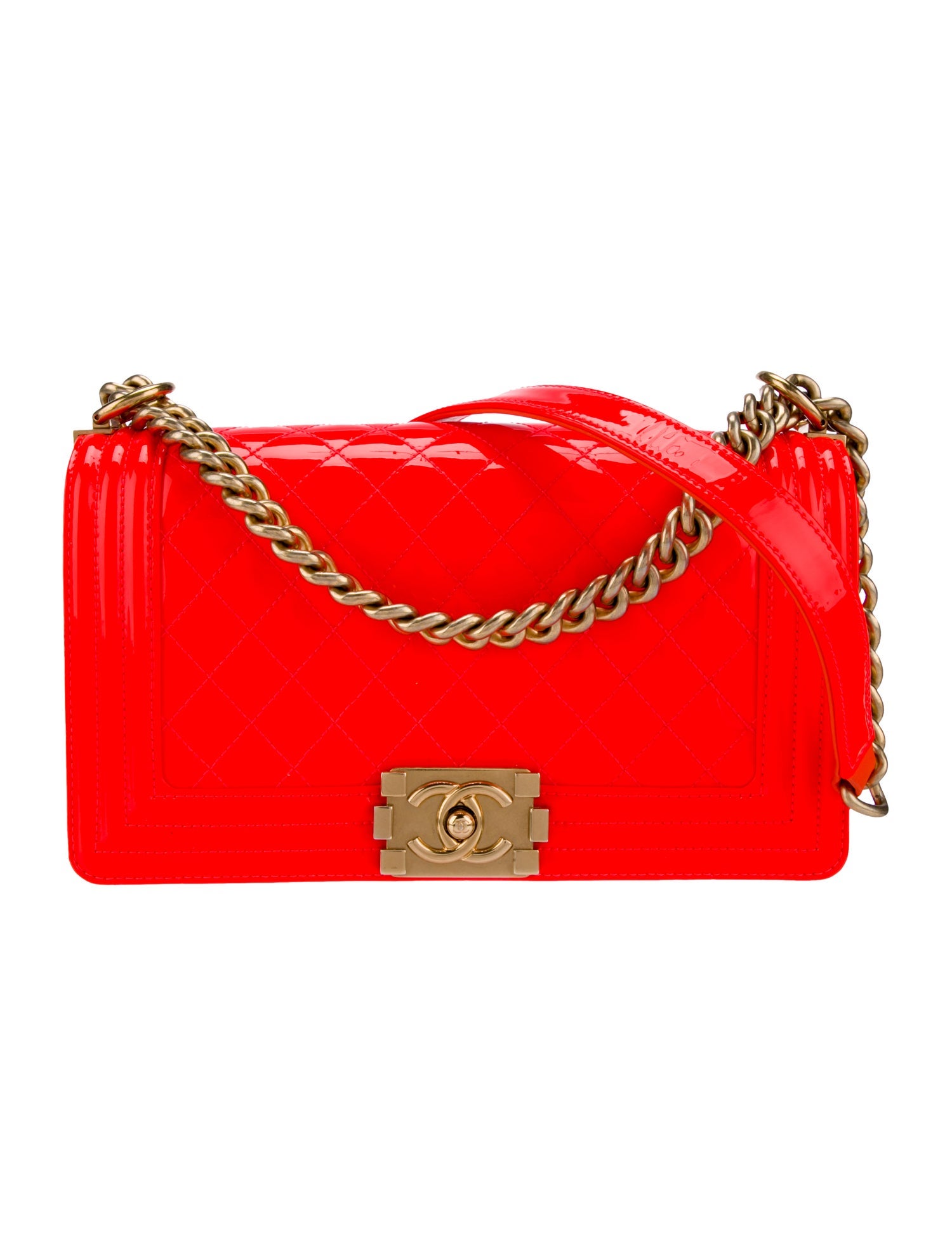 Chanel Patent Medium Boy Bag