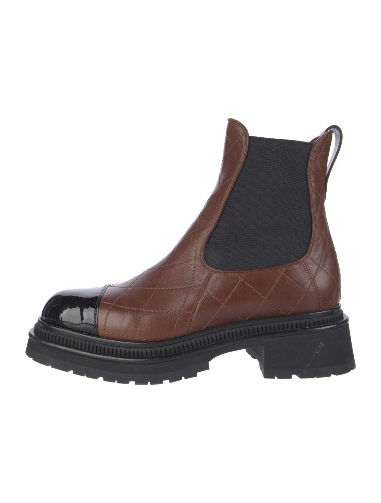 Chanel 2023 Quilted Pattern Chelsea Boots