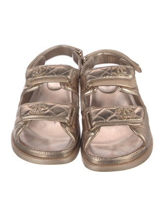 Chanel 2021 Interlocking CC Logo Slingback Sandals
