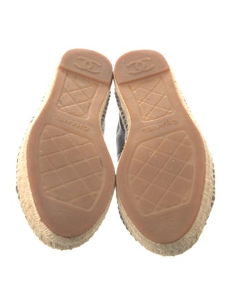 Chanel Interlocking CC Logo Lambskin Espadrilles
