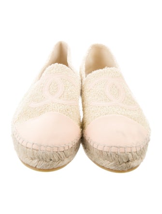 Chanel Interlocking CC Logo Terry Cloth Espadrilles