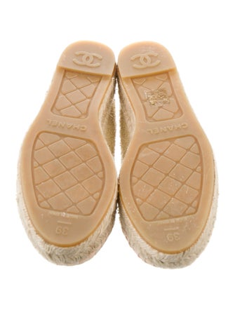 Chanel Interlocking CC Logo Terry Cloth Espadrilles