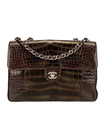 Chanel Shoulder Bags Alligator Classic Jumbo Single Flap Bag
