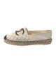 Chanel Interlocking CC Logo Canvas Espadrilles