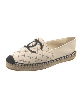 Chanel Interlocking CC Logo Canvas Espadrilles