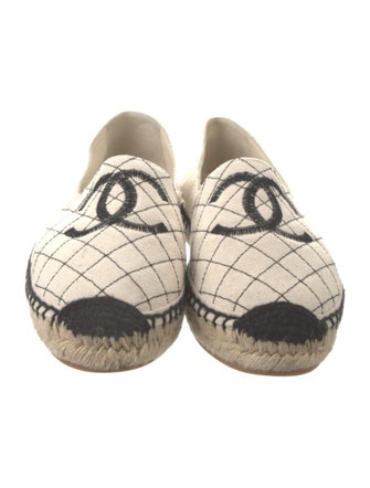 Chanel Interlocking CC Logo Canvas Espadrilles