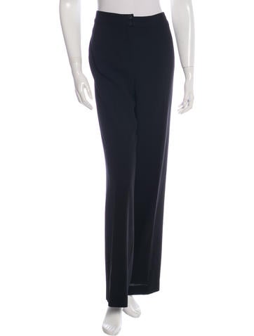 Chanel Straight-Leg Wool Pants