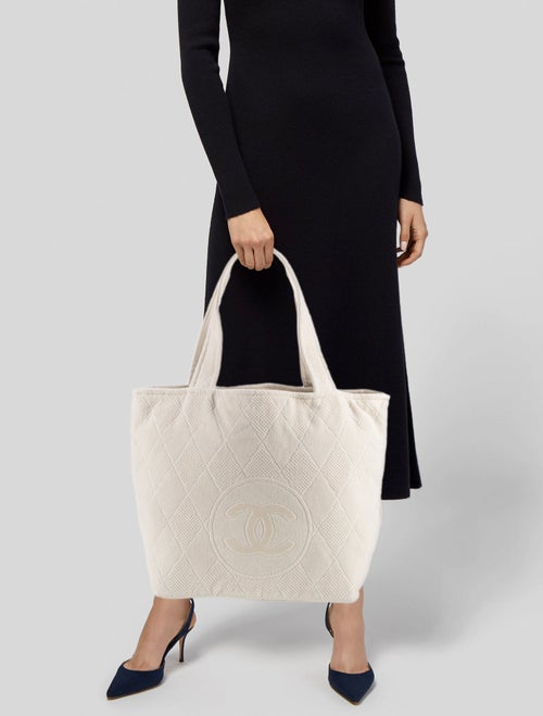 Chanel 2023 Terry Cloth Beach Tote Set