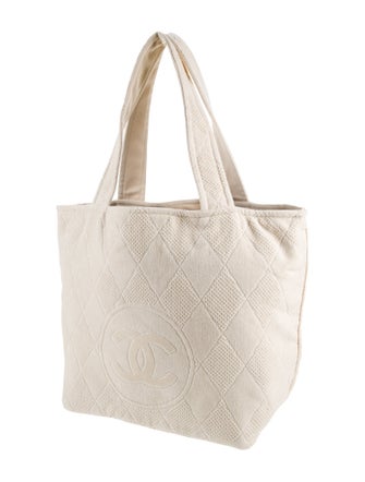 Chanel 2023 Terry Cloth Beach Tote Set