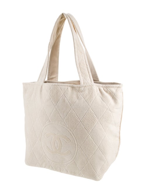 Chanel 2023 Terry Cloth Beach Tote Set
