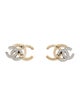 Chanel Strass CC Stud Earrings