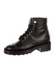 Chanel Interlocking CC Logo Calfskin Combat Boots
