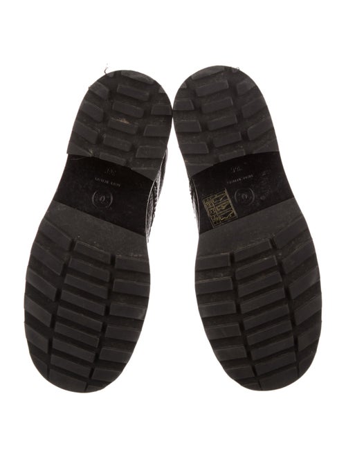 Chanel Interlocking CC Logo Calfskin Combat Boots