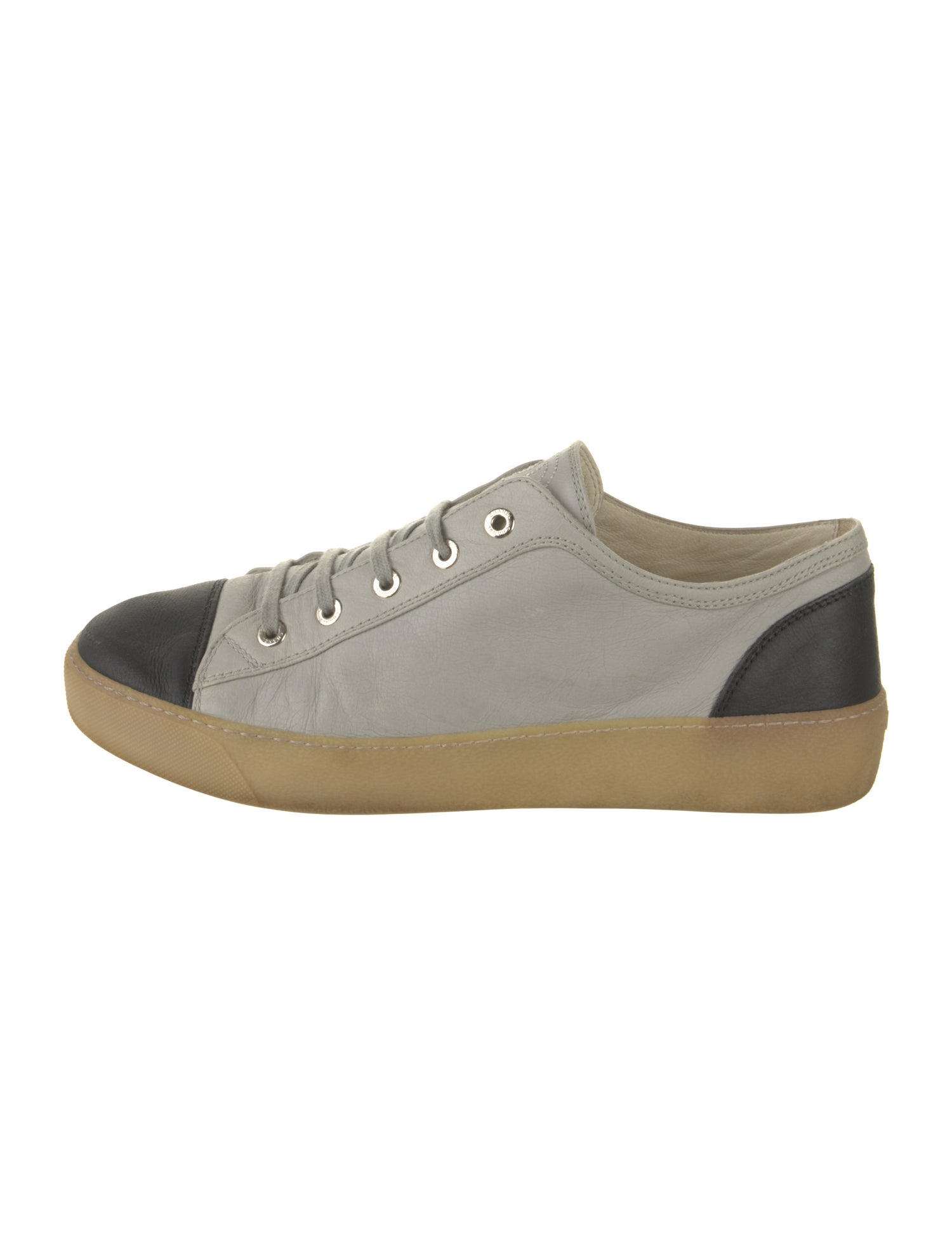 Chanel Leather Colorblock Pattern Sneakers