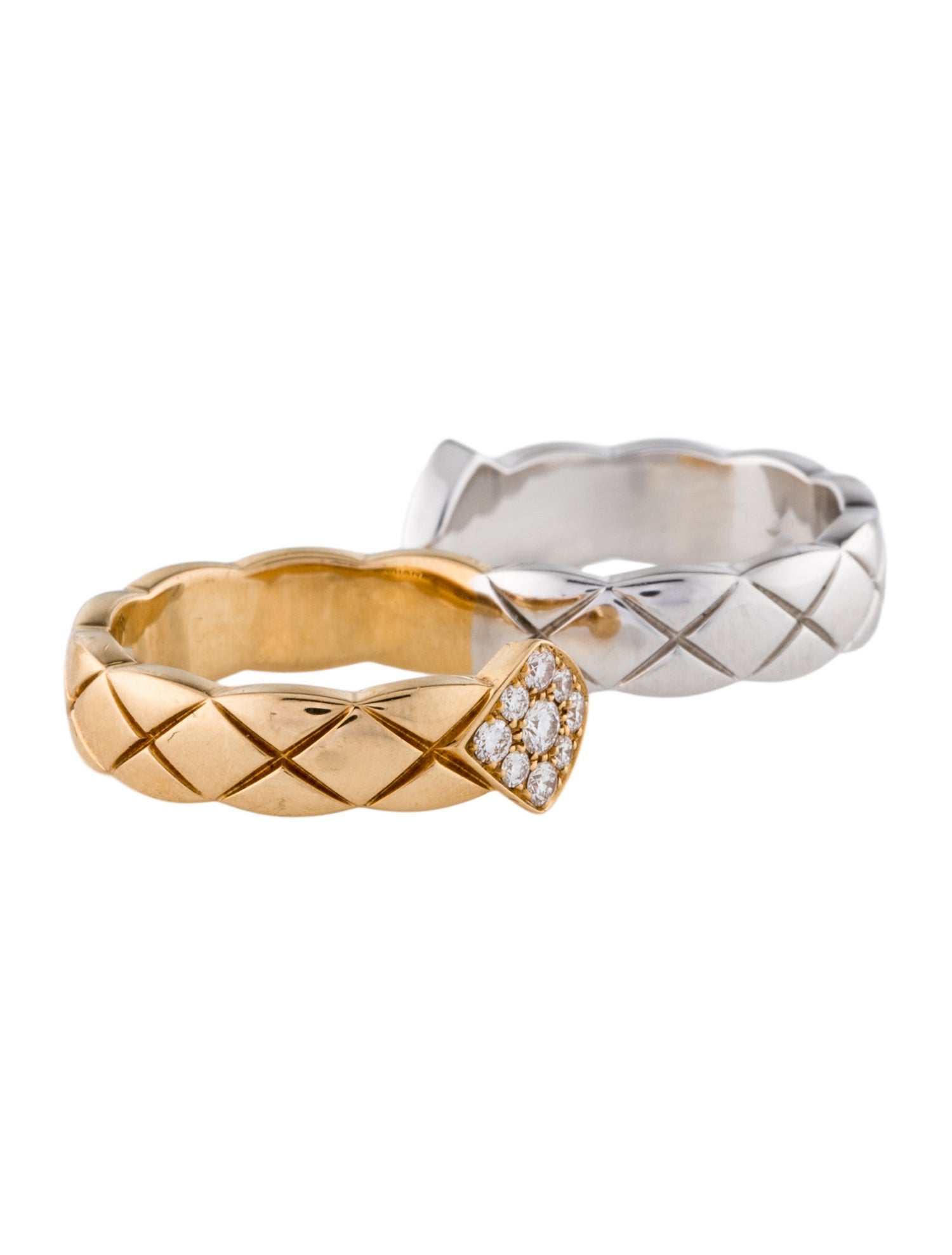 Chanel 18K Diamond 2-Finger Ring