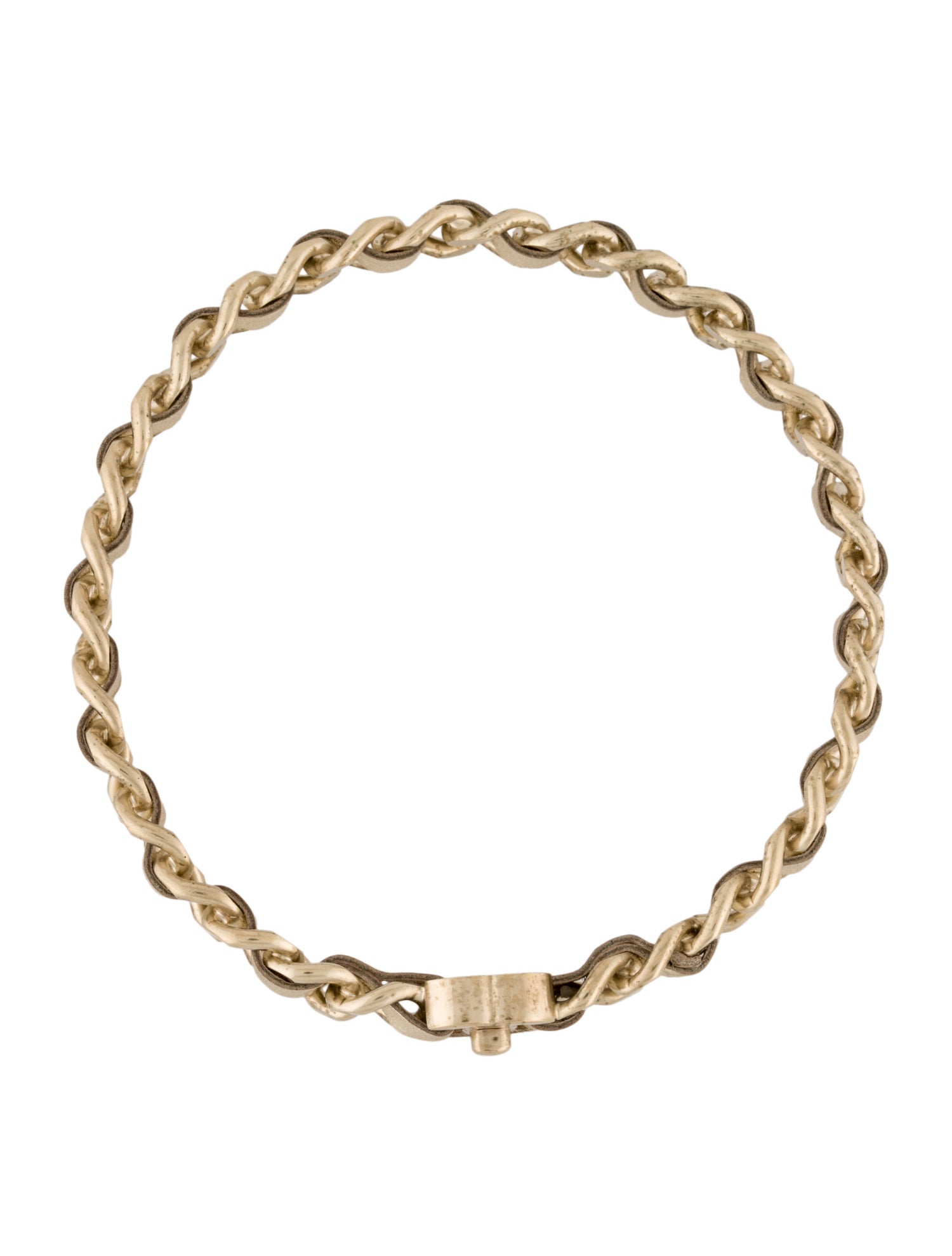 Chanel Leather CC Turnlock Bangle Bracelet