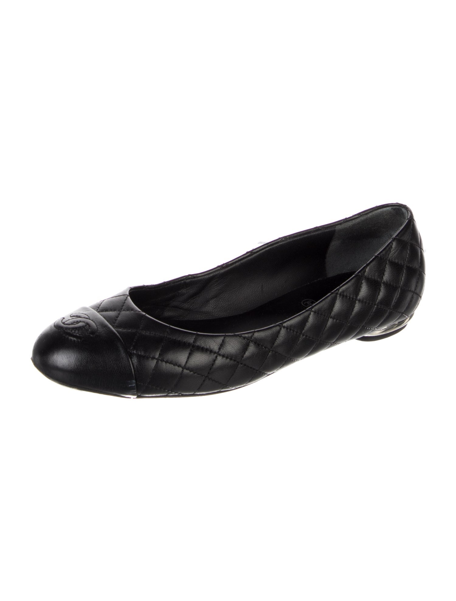 Chanel 2014 Interlocking CC Logo Ballet Flats