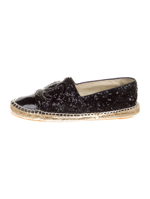 Chanel Interlocking CC Logo Sequins Espadrilles