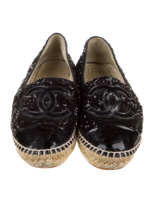 Chanel Interlocking CC Logo Sequins Espadrilles