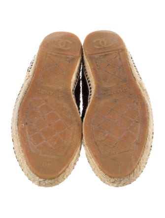 Chanel Interlocking CC Logo Sequins Espadrilles