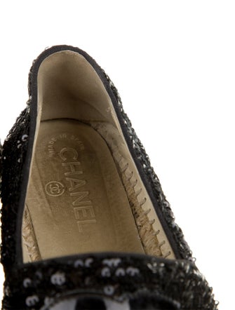Chanel Interlocking CC Logo Sequins Espadrilles