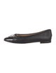 Chanel Interlocking CC Logo Leather Ballet Flats