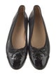 Chanel Interlocking CC Logo Leather Ballet Flats