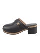Chanel Interlocking CC Logo Calfskin Mules