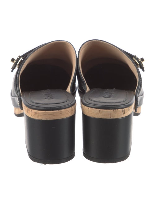 Chanel Interlocking CC Logo Calfskin Mules