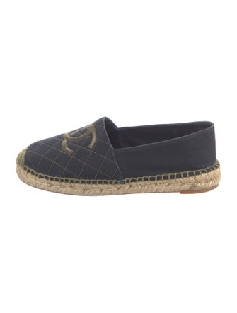 Chanel Interlocking CC Logo Canvas Espadrilles