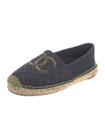 Chanel Interlocking CC Logo Canvas Espadrilles